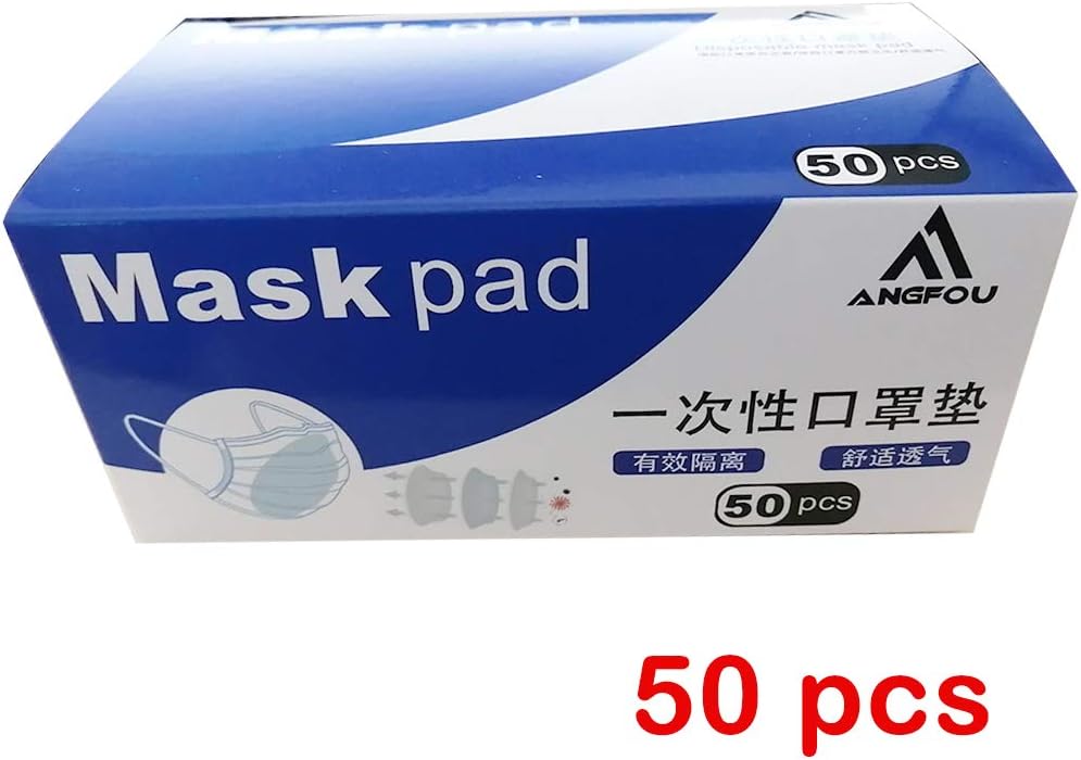 3-Ply Disposable Mouth Filter Pad Replacement Health Protection Protect Your Mat for Face Mask 50 Pcs Cup Mask Pads (Only the gasket)