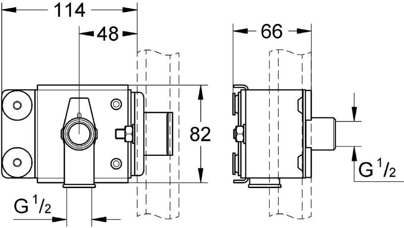 Grohe Rapid Pro 39065000 Wall Outlet Bracket, Grau, Petit - Image 3
