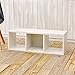 Way Basics Eco Stackable 3 Cubby Storage Bench Shelf and Organizer (Tool-Free Assembly and Uniquely Crafted from Sustainable Non Toxic zBoard Paperboard), Standard, White
