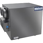 Broan B210E75RS AI 206 CFM Wall or Ceiling Mounted Energy Recovery Ventilator with Side Ports and Superior ERV Core Performance - N/A