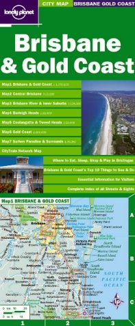 Lonely Planet Brisbane & Gold Coast City Map