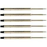 Waterman Black Ballpoint Ink Refill Fine Point Maxima 6-Refills 734254