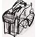 Casemetic Clear Tote Travel Bag with 6 External Pockets and Shoulder Strap for Makeup Artist, Large