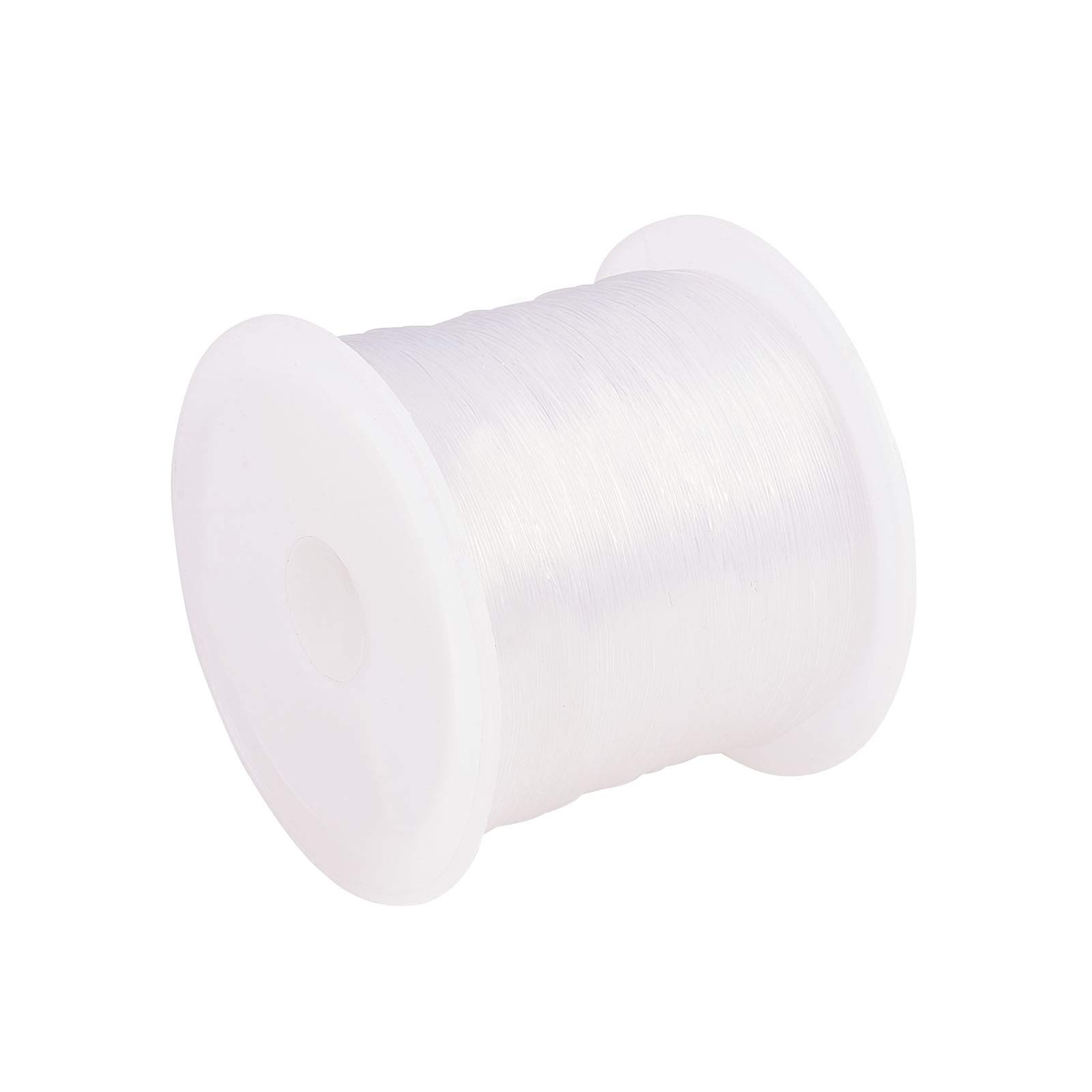 PandaHall 1 Roll Clear Nylon Beading Wire, about 0.3mm in diameter, about 80m/roll