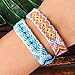 4 pcs/Set Braided String Woven Friendship Bracelets Colorful Adjustable Handmade Thread Bracelet Band for Women Wrist Anklet Ethnic Jewelry