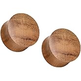 Pierced Owl Organic Teak Wood Saddle Plugs, Sold as a Pair