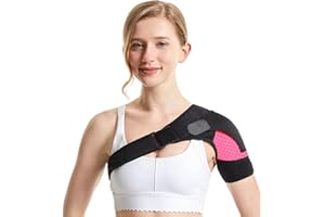 GREUS Shoulder Brace for Men and Women, Reusable Shoulder Ice Pack Wrap Adjustable Shoulder Strap Sling Compression Sleeve Stability Support for Arms Tendonitis, Dislocation, Left and Right Rotator Cuff Arm Joint Pain Relief- Hot/Cold Therapy Cool Gel Wrap