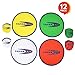 ArtCreativity Folding Pocket Frisbee Set -12 Pack - Foldable Frisbees for Kids and Adults - Summer Vacation Essentials - Summer Outdoor Toys for Kids - Fun Birthday Party Favors for Boys and Girls