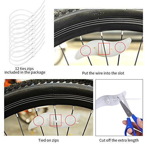 willceal Bike Spoke Light, Bike Wheel Light,Tyre Wire Right with Flash Model Neon Lamps,Bike Safety Alarm Light. - Thumbnail 5