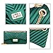Women Fashion Shoulder Bag Jelly Clutch Handbag Quilted Crossbody Bag with Chain - Green
