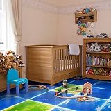 Art3d Fancy Floor Tile 12x12 Liquid Color Blue Anti Slip Kids Room view 2