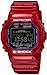 Casio G-Shock Tough Solar Red Plastic Resin Case and Bracelet Black Tone Digital Dial Tide Graph Moon Data