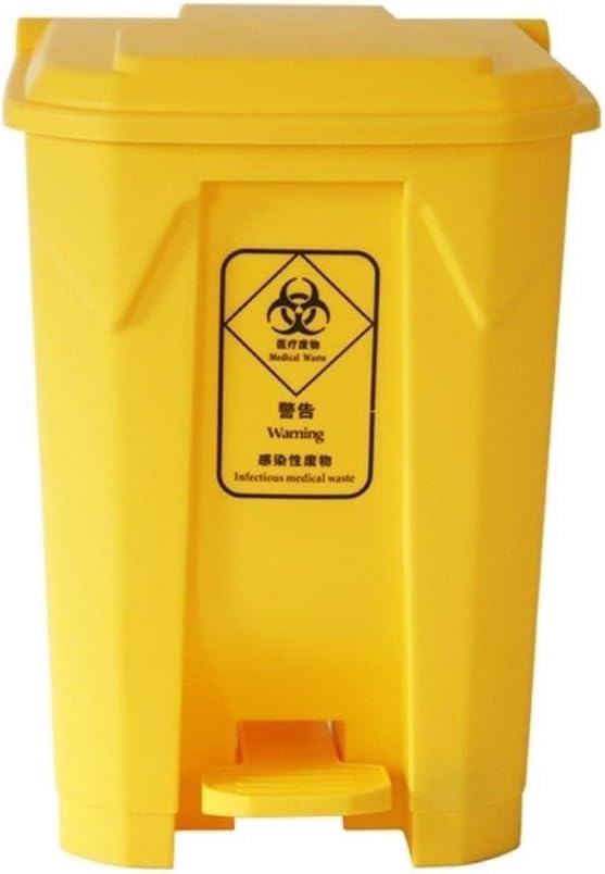 Csqing-Trash bin Medical Trash Can, Outdoor Waste Bin Commercial Foot-Type Trash Can Commercial Factory Large-Capacity Trash Can Indoor (Size : 80L)