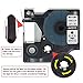 Anycolor 2 Pack Compatible DYMO D1 Label Tape 45013 S0720530 Black on White Tape for DYMO LabelManager 160 280 420P PnP 220P 360D 450 210D (1/2