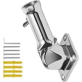 ZOMCHAIN Flag Pole Holder, Flag Pole Bracket 304 Stainless Steel, 180 Degree Flag Pole Mounting Bracket, Heavy Duty for 1inch Flag Pole
