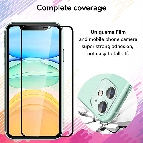 [2+2 Pack] UniqueMe Compatible for iPhone 11 6.1" Tempered Glass Screen