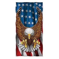 See American Eagle USA Flag Beach/Shower Towel by Dawhud Direct Details