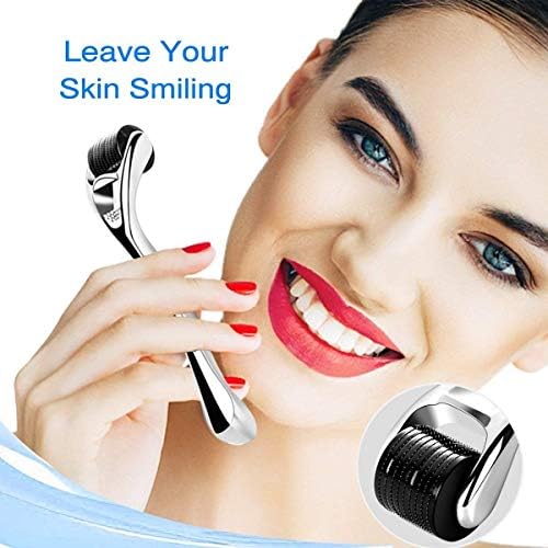 MediDermaSpa Titanium Micro Derma Roller Face Roller Kit | Roller In Storage Case | Home Beauty Derma Roller Massager Kit for Face & Body Includes Free Ebook and Replacement