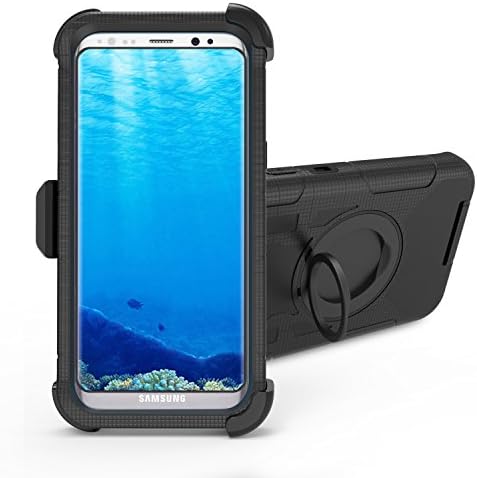 Samsung Galaxy S8 Plus Case,kingmingsheng [Bolt Series] [Full body] Kickstand [Military Grade Drop Tested] Holster Belt Clip WITHOUT Screen Protector for Samsung Galaxy S8 + Plus 2017 Release Black