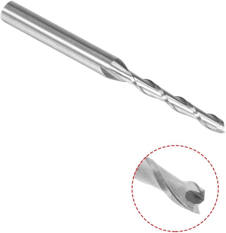 sourcingmap 5PCS 1/8" Shank 2.0mm x 15mm Carbide End Mill CNC Router Bits 2 Flute Milling Bit for Acrylic PVC MDF Wood - Image 3