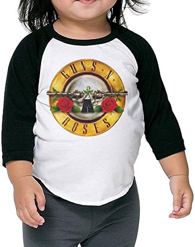 Guns N Roses Logo Kid's Raglan T Shirts For 2-6 Years / Unisex Black