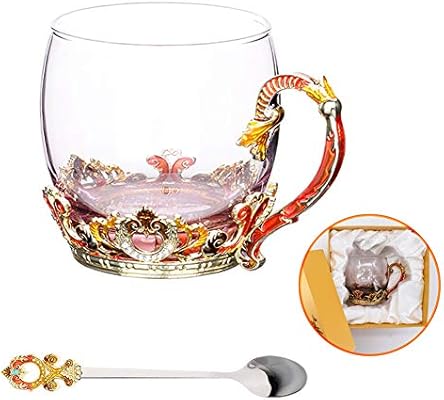 Amazon Com Glass Tea Cup Coffee Mug Hand Blown Glass Drinking
