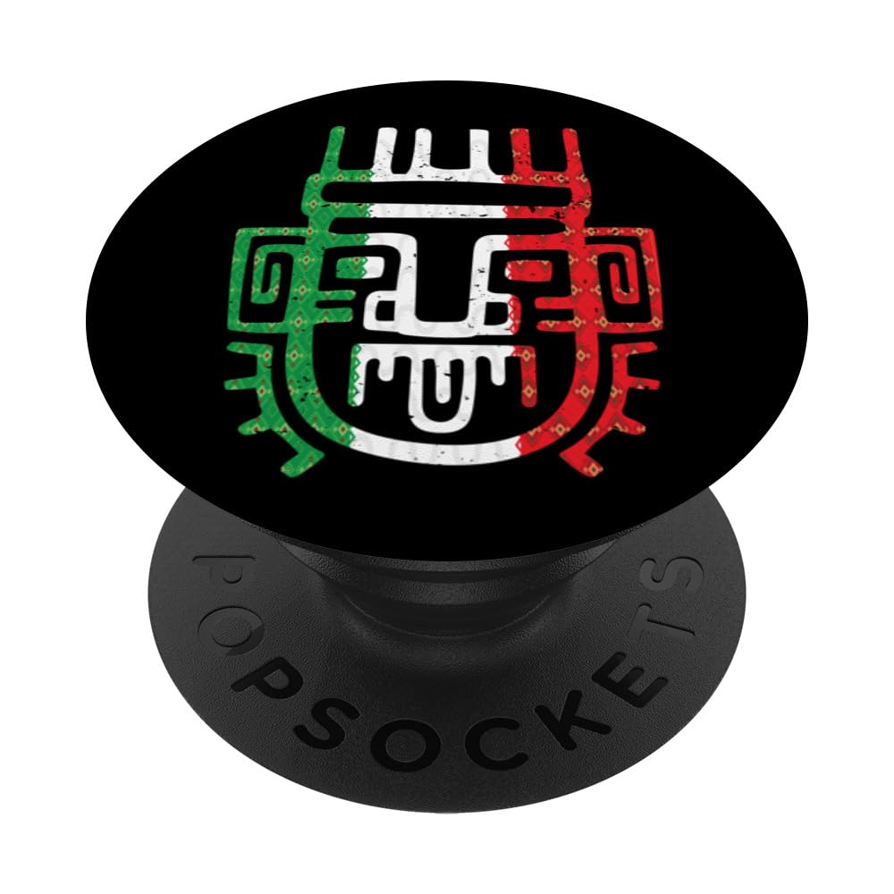 aztec symbol mexican maya Mexican flag ancient azteca fun PopSockets Swappable PopGrip