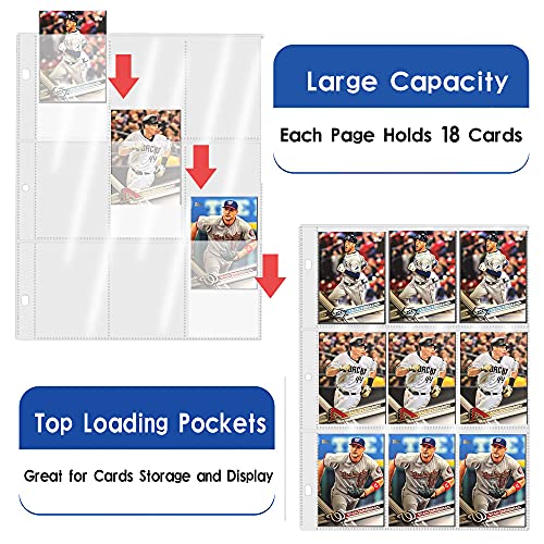 Baseball Card Binder with Sleeves 720 Card Protectors Holder Book for