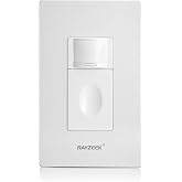 RAYZEEK PIR Motion Sensor Light Switch,No Neutral No Ground Wire | 5A,Single Pole, Occupancy&amp;Vacancy&amp;Manual On/Off Override Motion Sensor Activated Wall Switch,PC Fireproof