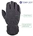 SKYDEERE Winter Running Gloves - Heated Soft Deerskin Warm Leather and Fleece Glove, with 3M Thinsulate Insulation Suitable for Outdoor Sport and Keep Warm in Cold Weather (Gray Medium)