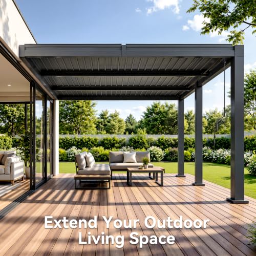 Aoxun 10x20 Wall Mounted Louvered Pergola Review: Adjustable Roof with Drainage image 25