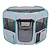Deluxe Premium Pet Dog Playpen Portable Soft Dog Exercise Pen Kennel with Carry Bag for Dogs, Cats, Kittens, and All Pets (Medium, Grey)
