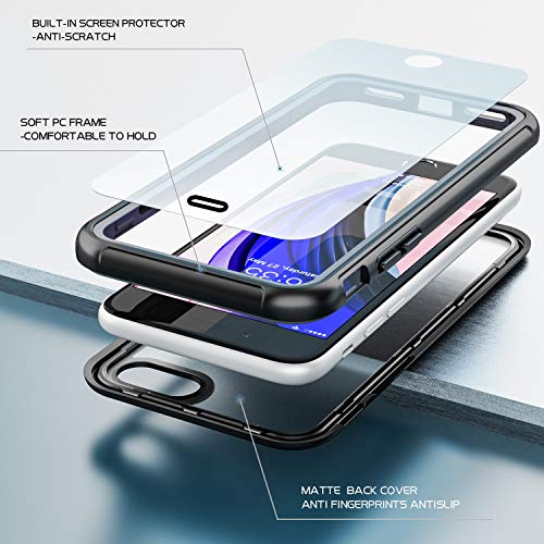 Singdo Iphone Se Case Iphone 7 8 Case Matte Clear Full Body Built In Screen Protector Multi Directional Bumper Heavy Duty Rugged Dropproof Cases For Iphone Se 8 7 4 7 Inch Black Pricepulse