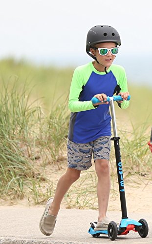 Micro Kickboard - Maxi Original 3-Wheeled, Lean-to-Steer, Swiss-Designed Micro Scooter for Kids, Ages 5-12, Aqua