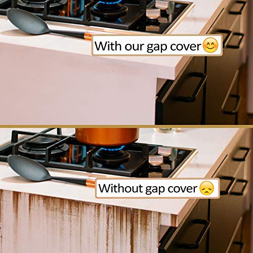 Stove Counter Gap Cover, 2PACK Kitchen Silicone Oven Gap Filler 21