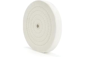 SCOTTCHEN Buffing Polishing Wheel 8" x 5/8" Arbor x 70Ply White Fine Cotton for Bench Grinder - 1 PCS