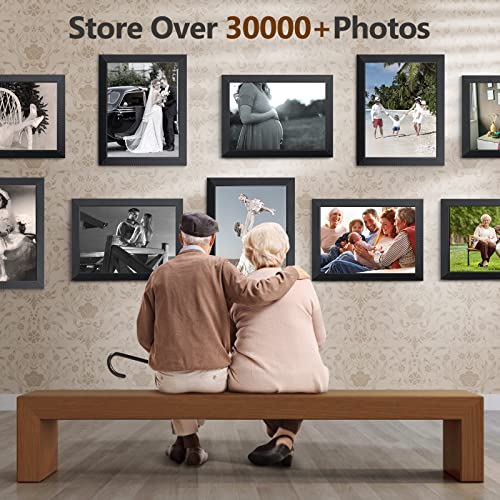 17 Inch Digital Picture Frame - Benibela 2.4G/5G Dual WiFi AI Smart Electronic Photo Frame, Remote & App Control, Motion Sensor, Wall Mounted, 32GB, Share Video via App Cloud Email USB(16:10)