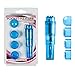 Uniclife Portable Mini Massagers with 4 Heads Pocket Personal Vibrating Pen for Body & Face, Blue, Battery Operated