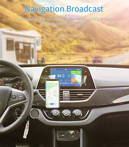 Bluetooth FM Transmitter,Bluetooth Car Kit, 5V 3.1A Dual USB Ports Charger, Hands-Free Calling, U-Disk MP3 Player(AZWang-BT23) - Thumbnail 5