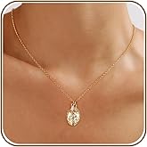 AllenCOCO Gold Cross Necklaces for Women, Crucifix Necklaces, Dainty Virgin Mary Necklace, Virgen de Guadalupe, Layered Pendants Chain Non Tarnish