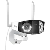 REOLINK 4K WiFi Security Camera with 180° Ultra-Wide Angle, 2.4/5GHz Plug-in Outdoor Camera, Smart Human/Vehicle/Animal Detection, Color Night Vision, Two-Way Talk, DC 12V/2A, Duo 2 WiFi