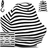 Baby Car Seat Canopy & Multi-Use Nursing Cover - FREE GIFT BOX SET - 