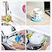 5 Pack Antibacterial Silicone Dish Scrubber Dishwashing Cleaning Brush and 5 Scouring Pads for Bonus, Carnatory Fruit and Vegetable Washer Heat Insulation Pad For Kitchen Wash Pot Pan Dish Bowl