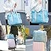 Foldable Travel Duffel Bag 20'' Lightweight Waterproof Travel Luggage Bag(Pack of 2)(Black+Blue)