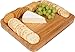 Trademark Innovations Bamboo Cheese Serving Tray with Hide-Away Utensil Set (13.5