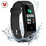 DoSmarter Activity Tracker,Color Screen Heart Rate Monitor Pedometer Watch, Waterproof Fitness Health Tracker Smart Band with Step Calories Counter
