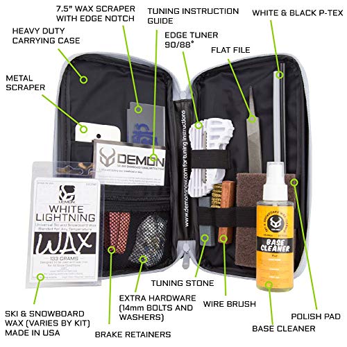 Demon Mechanic Ski and Snowboard Tuning Wax Kit with Universal Wax