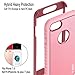 ULAK iPhone 8 & 7 Case, Shock-Absorbing Flexible Durability TPU Bumper Case, Durable Anti-Slip, Front and Back Hard PC Defensive Protection Cover for Apple iPhone 7 4.7 inch,Rose Gold Bling