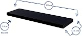 Harbour Housewares Modern Floating Wall Shelf 100cm White Pack of 2 view 7