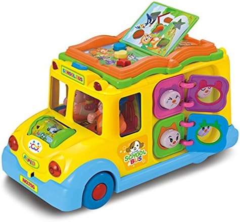 SHEY Yellow School Bus. Musical School Bus The Best Educational Toy for Babies Music Automatic Rides The Best Present For Clever Children Interesting Kids Toy Educated Yellow School Bus
